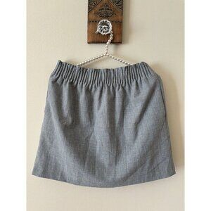JCrew Mercantile Womens Size 6 Gray Pull On Skirt Pockets Elastic Waist